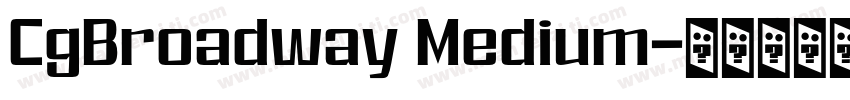CgBroadway Medium字体转换